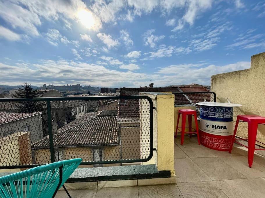 Duplex 70M2 - Vue Cite Medievale - Parking Gratuit カルカソンヌ エクステリア 写真